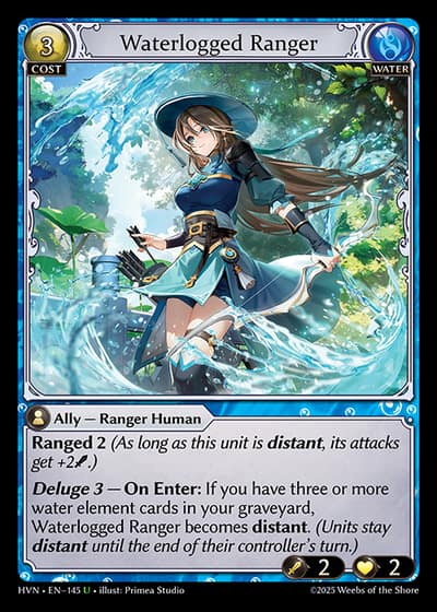 Waterlogged Ranger HVN-EN-145-Foil-Uncommon (U) - Abyssal Heaven - Grand Archive Card