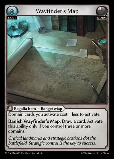 Wayfinder's Map ALC-EN-030-Foil-Rare (R) - Alchemical Revolution - Grand Archive Card
