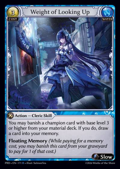 Weight of Looking Up PRD-EN-171-Foil-Rare (R) - .asphodel/paradise - Grand Archive Card