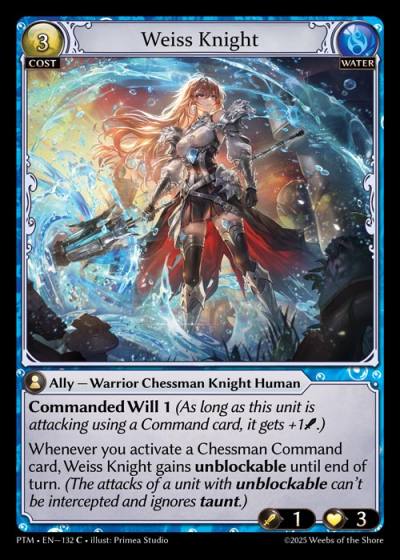 Weiss Knight PTM-EN-132-Foil-Common (C) - Phantom Monarchs - Grand Archive Card