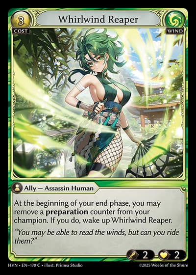 Whirlwind Reaper HVN-EN-178-Foil-Common (C) - Abyssal Heaven - Grand Archive Card