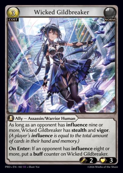 Wicked Gildbreaker PRD-EN-102-Foil-Super Rare (SR) - .asphodel/paradise - Grand Archive Card