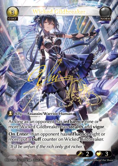 Wicked Gildbreaker PRD 1st-EN-102-Foil-Common (C) - .asphodel/paradise First Edition - Grand Archive Card
