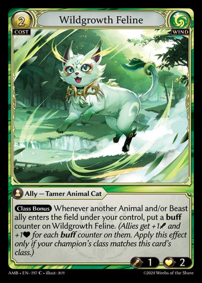 Wildgrowth Feline AMB-EN-197-Normal-Common (C) - Mortal Ambition - Grand Archive Card