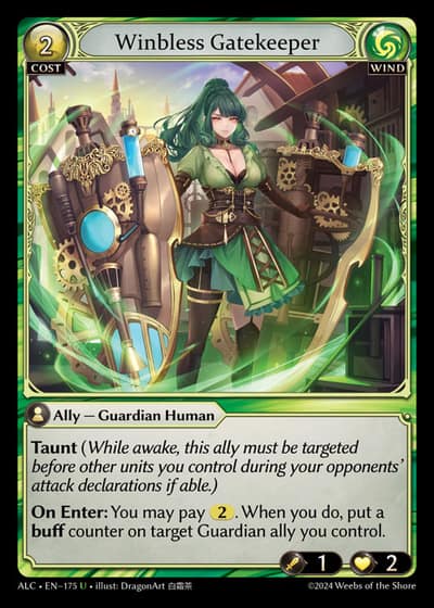 Winbless Gatekeeper ALC-EN-175-Foil-Uncommon (U) - Alchemical Revolution - Grand Archive Card