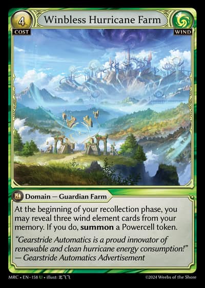 Winbless Hurricane Farm MRC-EN-158-Foil-Uncommon (U) - Mercurial Heart - Grand Archive Card