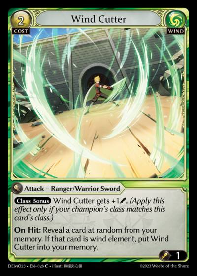 Wind Cutter DEMO23-EN-028-Normal-Common (C) - LGS Demo 2023 - Grand Archive Card