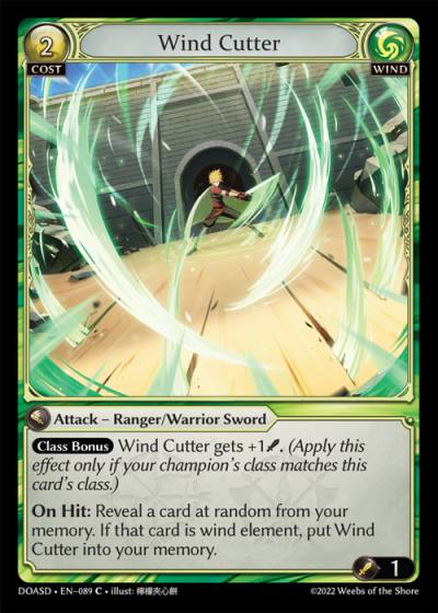 Wind Cutter DOASD-EN-089-Normal-Common (C) - Dawn of Ashes Starter Decks - Grand Archive Card
