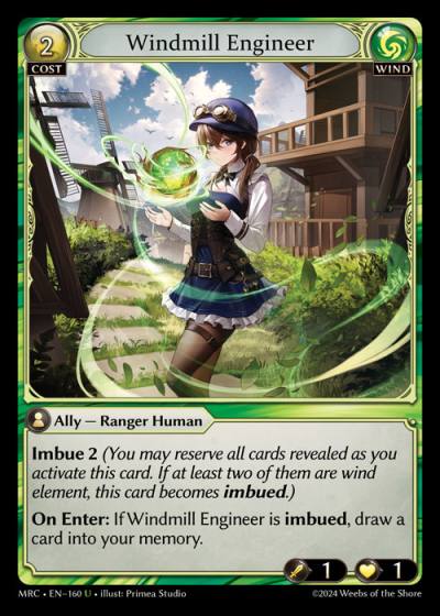 Windmill Engineer MRC-EN-160-Normal-Uncommon (U) - Mercurial Heart - Grand Archive Card