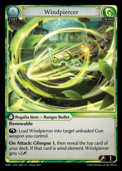 Windpiercer MRC-EN-028-Foil-Super Rare (SR) - Mercurial Heart - Grand Archive Card