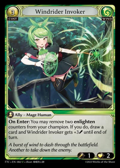 Windrider Invoker FTC-EN-082-Foil-Uncommon (U) - Fractured Crown - Grand Archive Card