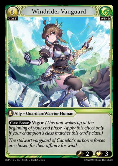 Windrider Vanguard DOA 1st-EN-233-Normal-Common (C) - Dawn of Ashes First Edition - Grand Archive Card