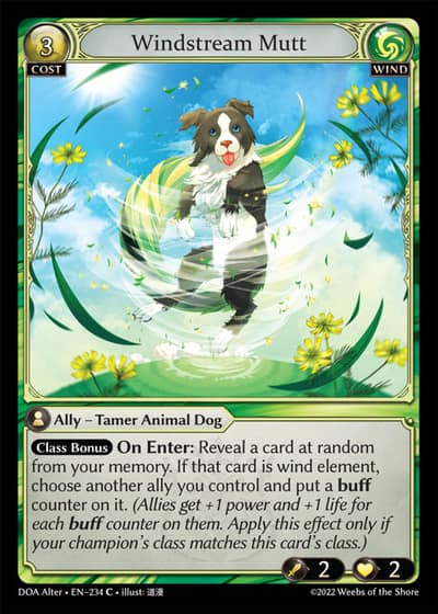 Windstream Mutt DOA Alter-EN-234-Foil-Common (C) - Dawn of Ashes Alter Edition - Grand Archive Card
