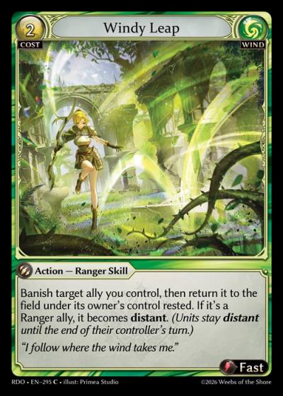 Windy Leap RDO-EN-295-Foil-Common (C) - Radiant Origins - Grand Archive Card