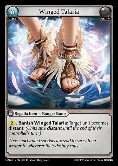 Winged Talaria AMBDP-EN-028-Normal-Common (C) - Mortal Ambition Draft Pack - Grand Archive Card