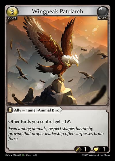 Wingpeak Patriarch HVN-EN-069-Foil-Uncommon (U) - Abyssal Heaven - Grand Archive Card