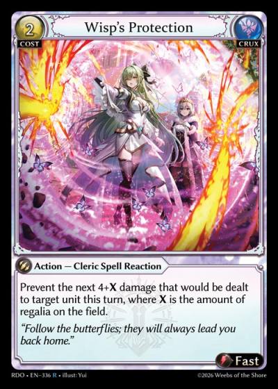 Wisp's Protection RDO-EN-336-Foil-Rare (R) - Radiant Origins - Grand Archive Card