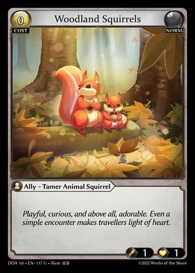 Woodland Squirrels DOA 1st-EN-117-Foil-Uncommon (U) - Dawn of Ashes First Edition - Grand Archive Card