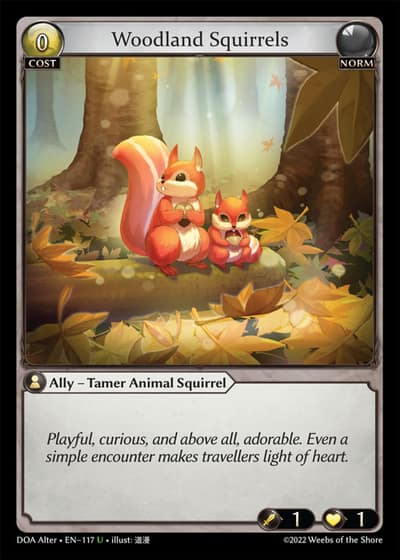 Woodland Squirrels DOA Alter-EN-117-Foil-Uncommon (U) - Dawn of Ashes Alter Edition - Grand Archive Card