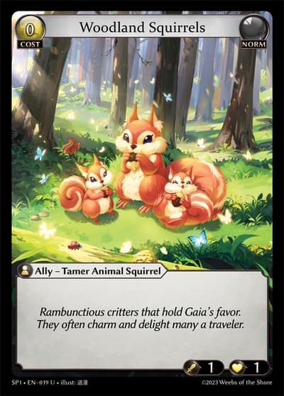 Woodland Squirrels SP1-EN-019-Foil-Uncommon (U) - Supporter Pack 1 - Grand Archive Card