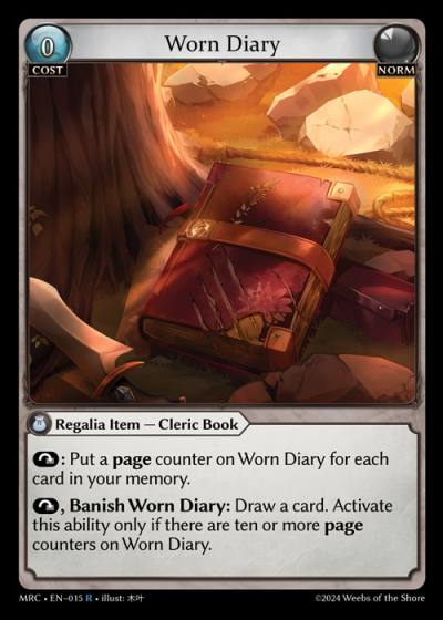 Worn Diary MRC-EN-015-Foil-Rare (R) - Mercurial Heart - Grand Archive Card