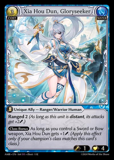 Xia Hou Dun, Gloryseeker AMB-EN-164-Foil-Super Rare (SR) - Mortal Ambition - Grand Archive Card