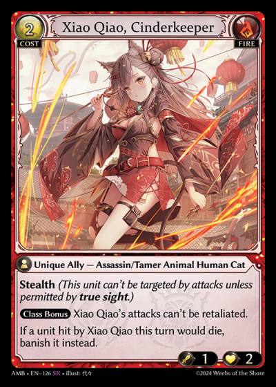 Xiao Qiao, Cinderkeeper AMB-EN-126-Normal-Super Rare (SR) - Mortal Ambition - Grand Archive Card