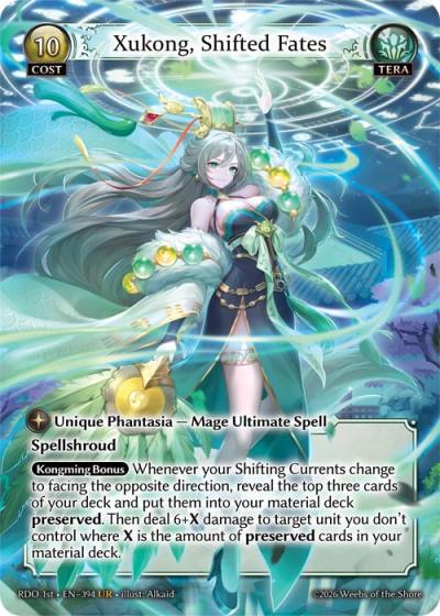 Xukong, Shifted Fates RDO 1st-EN-394-Normal-Ultra Rare (UR) - Radiant Origins First Edition - Grand Archive Card