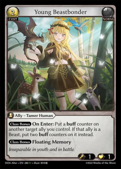 Young Beastbonder DOA Alter-EN-280-Normal-Uncommon (U) - Dawn of Ashes Alter Edition - Grand Archive Card