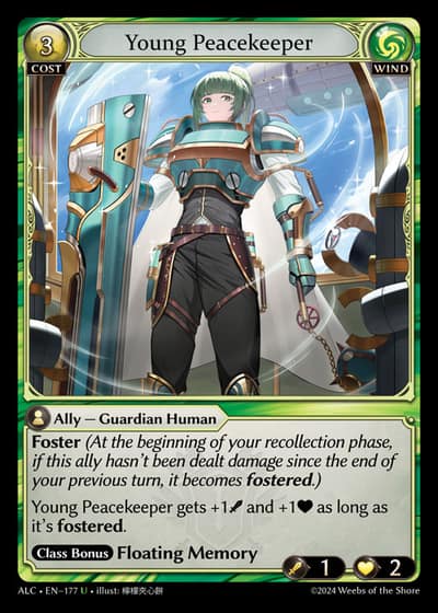 Young Peacekeeper ALC-EN-177-Foil-Uncommon (U) - Alchemical Revolution - Grand Archive Card