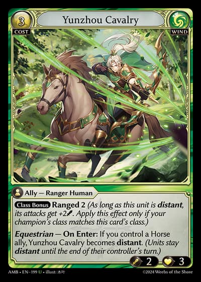 Yunzhou Cavalry AMB-EN-199-Foil-Uncommon (U) - Mortal Ambition - Grand Archive Card
