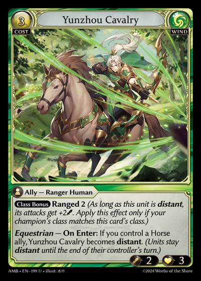 Yunzhou Cavalry AMB-EN-199-Normal-Uncommon (U) - Mortal Ambition - Grand Archive Card