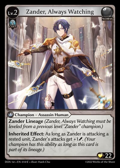 Zander, Always Watching DOA 1st-EN-014-Foil-Common (C) - Dawn of Ashes First Edition - Grand Archive Card