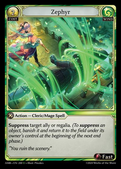 Zephyr AMB-EN-200-Foil-Uncommon (U) - Mortal Ambition - Grand Archive Card