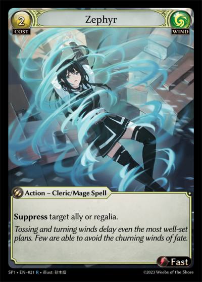 Zephyr SP1-EN-021-Foil-Rare (R) - Supporter Pack 1 - Grand Archive Card